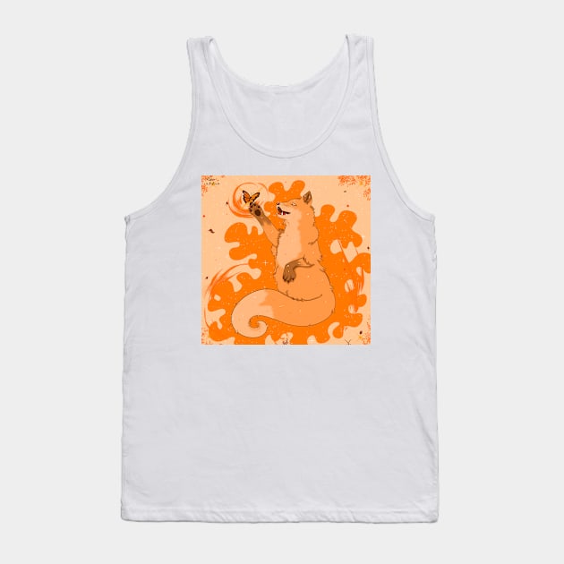 Cute fox with butterfly Tank Top by XoXy24